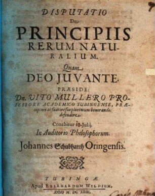 Disp. de principiis rerum naturalium