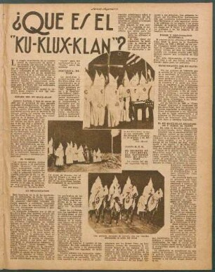 ¿Qué es el "Ku-Klux-Klan"?