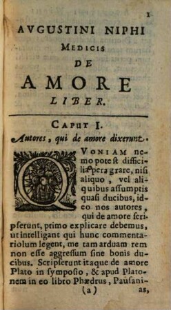 Avgvstini Niphi ... De Amore Liber