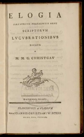Elogia Illustrium Praesentis Aevi Scriptorum Lucubrationibus