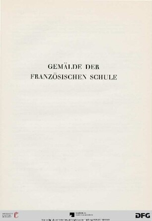 Gemälde der französischen Schule (Nr. 58-66)