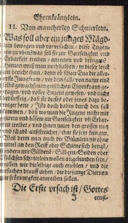 II. Von mancherley Schnierlein.