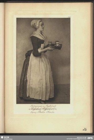 Das Schokoladenmädchen [Geschäftskarte], nach Jean-Étienne Liotard