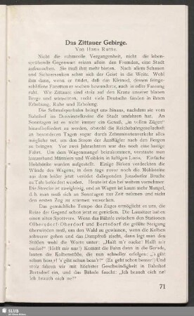 Das Zittauer Gebirge