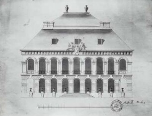 Schloss Übigau, Aufriss der Fassade