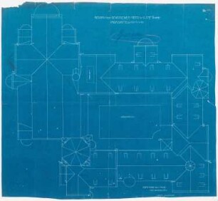 Benediktinerabtei St. Mauritius, Clerf (Clervaux): Dachausmittelung, Grundriss 1:100