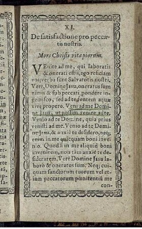 XI. De satisfactione pro peccatis nostris