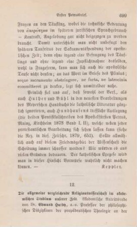699-702 [Rezension] Hardy, Edmund, Die allgemeine vergleichende Religionswissenschaft im akademischen Studium unserer Zeit