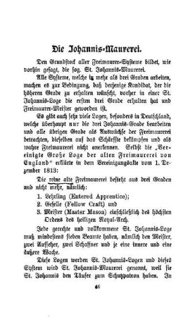 Die Johannis-Maurerei
