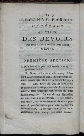 Première Section.