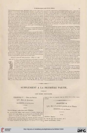 Supplément à la première partie [...]
