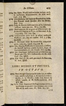 459-504, Libri Medici et Physici.