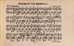 Original-Compositionen für Zither, 13. op. 25: Rosenblätter: Quadrille