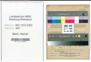 Entnazifizierung Werner Barth , geb. 09.09.1921 (Apotheker)