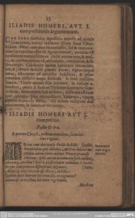 Iliadis Homeri, Aut. I