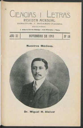[Fotografía de] Dr. Miguel H. Alcivar
