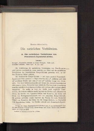 Erster Abschnitt. Die natürlichen Verhältnisse.