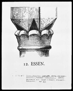 Kapitell der oberen Empore des Westwerks des Essener Münsters