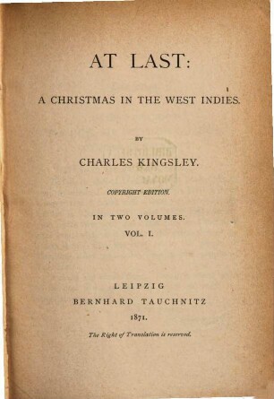 At last : a Christmas in the West Indies, 1