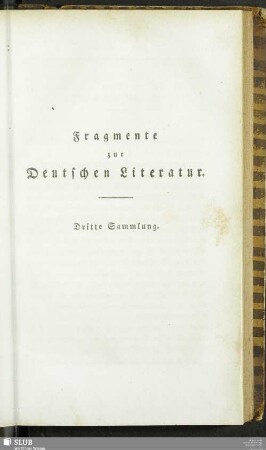 Dritte Sammlung