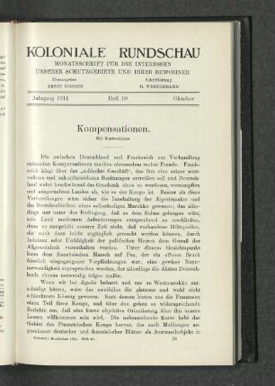 Kompensationen. Mit Kartenskizzen.