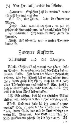 Zweyter Auftritt. Türkenblut und die Vorigen