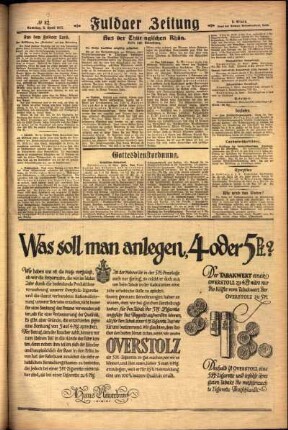 Zweite Ausgabe vom Samstag, den 09. April 1927.