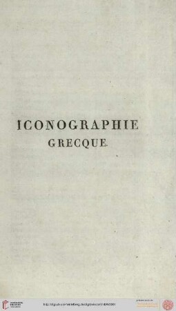 Band 3: Iconographie grecque ou recueil des portraits authentiques des empereurs, rois, et hommes illustres de l'antiquité