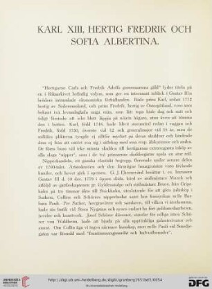 Karl XIII, hertig Fredrik och Sofia Albertina