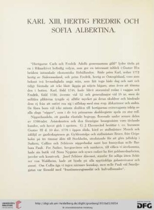 Karl XIII, hertig Fredrik och Sofia Albertina