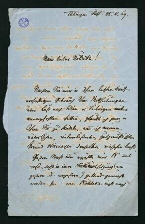 Brief vom 25. April 1869
