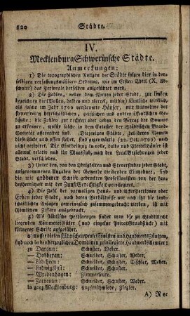 IV. MecklenburgSchwerinsche Städte