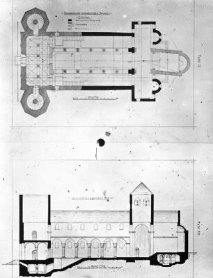 Heiligenberg (Heidelberg), St. Michael, Grundriss und Längsschnitt