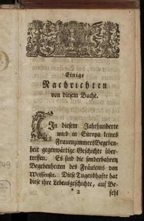 Einige Nachrichten von diesem Buche.