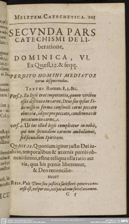 Dominica, VI. Ex. Quaest. 12. & seqq.