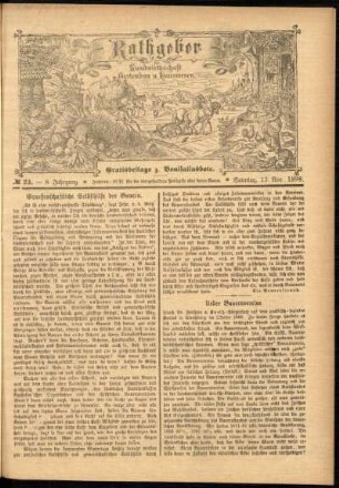 Ausgabe vom Sonntag, den 13. November 1898.
