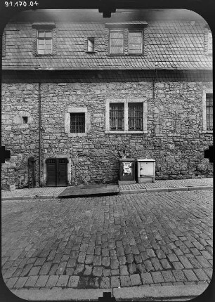Bleicherode, Hauptstraße 37. Rathaus (1540). Rückseite (Teilansicht)
