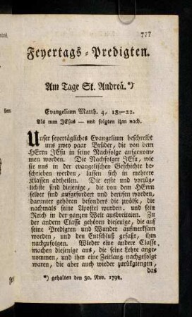 777-788, Am Tage St. Andreae