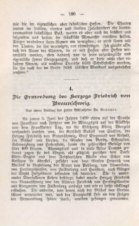 4. Die Ermordung des Herzogs Friedrich von Braunschweig.
