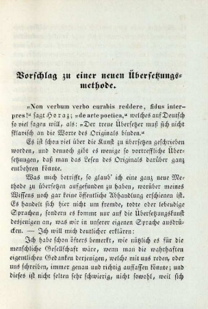 Vorschlag zu einer neuen Übersetzungsmethode