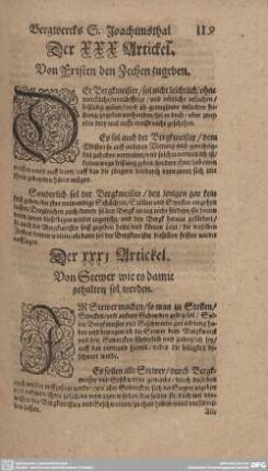 Der XXXI. Artickel. Von Stewer wie es damit gehalten sol werden.