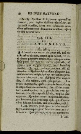 Cap. VIII. De Donationibus