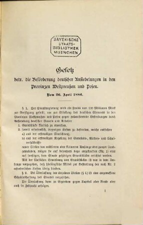 Eine Wanderfahrt durch die deutschen Ansiedlungsgebiete in Posen und Westpreußen
