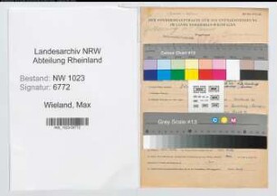 Entnazifizierung Max Wieland , geb. 16.02.1907 (Sparkassendirektor)