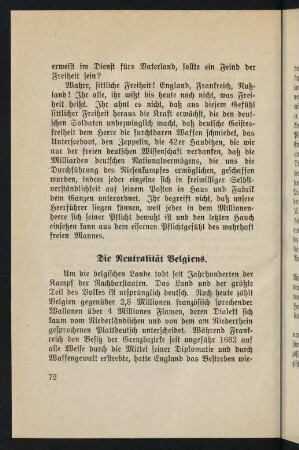 72-88, Die Neutralität Belgiens. - Schlußwort.