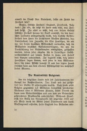 72-88, Die Neutralität Belgiens. - Schlußwort.