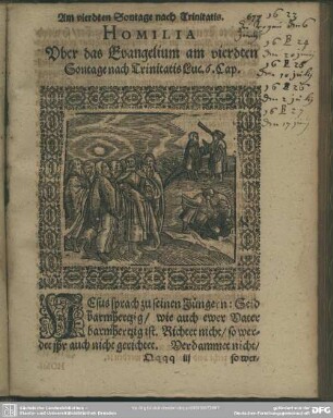 Homilia Uber das Evangelium am vierdten Sontage nach Trinitatis Luc. 6. Cap.
