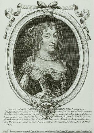 Bildnis der Herzogin von Monpensier Anne Marie Louise d'Orléans
