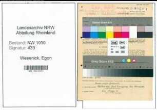 Entnazifizierung Egon Wesenick , geb. 14.09.1900 (Kriminalsekretaer)