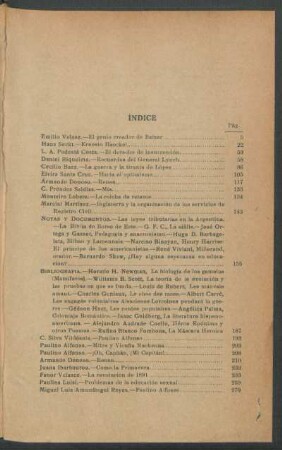 Índice [del tomo XVI]